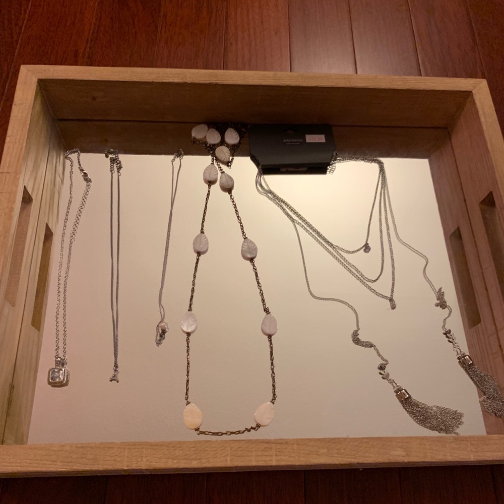 Necklace misc set- new and used items
